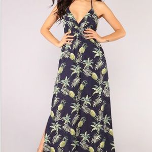 Pineapple Skies Maxi Dress